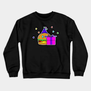 Happy Birthday Party Cheeseburger Gift Crewneck Sweatshirt